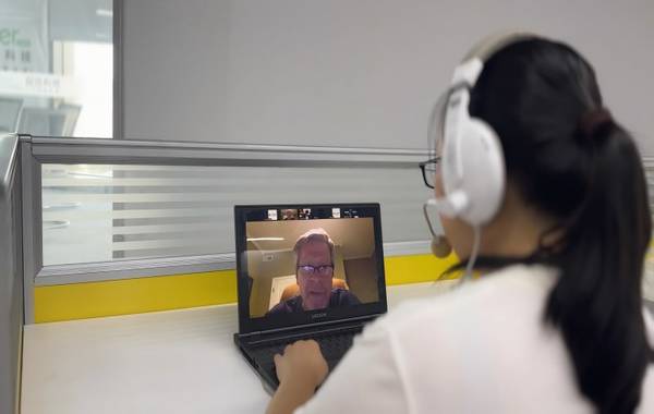 Video sourcing meeting with supplier